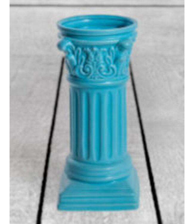 Elevate Your Space with the Light Blue Corinthian Vase!