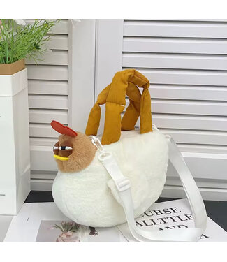 Ziya Blue Judgmental Chicken Purse