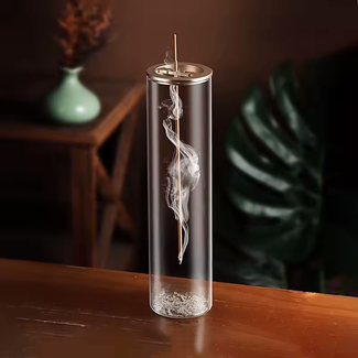 Ziya Blue Modern Glass Incense Burner