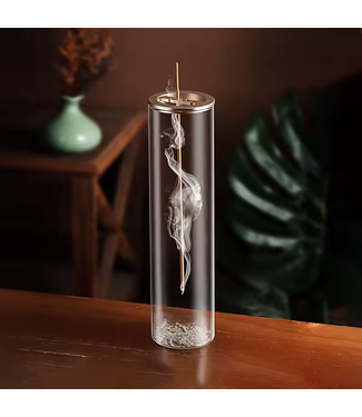 Ziya Blue Modern Glass Incense Burner