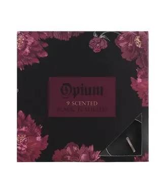 Something Different Pack of 9 Opium Scented Black Tealights