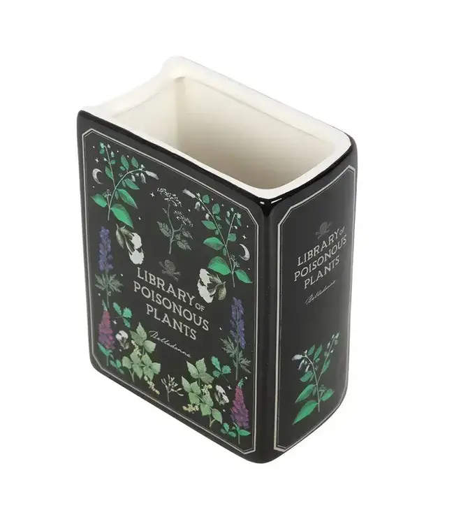 Poisonous Plants Gothic Botanical Book Shaped Vase