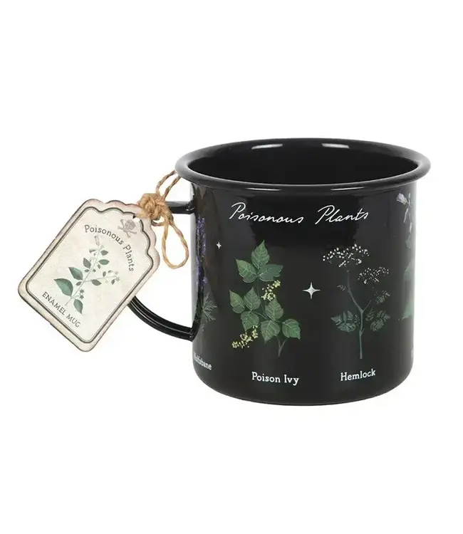 Poisonous Plants Gothic Botanical Enamel Mug