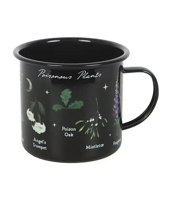Poisonous Plants Gothic Botanical Enamel Mug