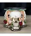 Resin and Glass Skull Rose Oil Burner and Wax Warmer