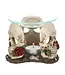 Resin and Glass Skull Rose Oil Burner and Wax Warmer