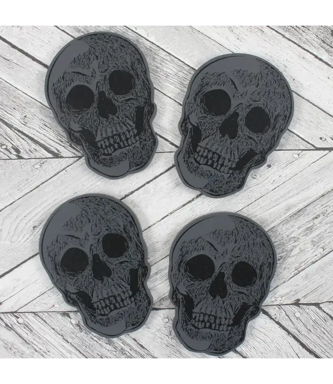 Set of 4 Skull Coasters