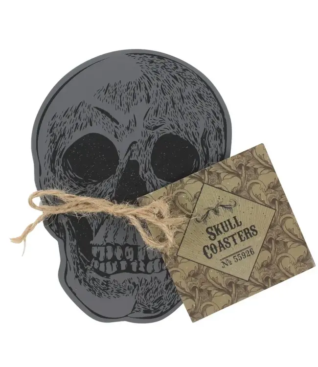 Set of 4 Skull Coasters