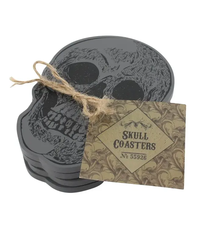 Set of 4 Skull Coasters