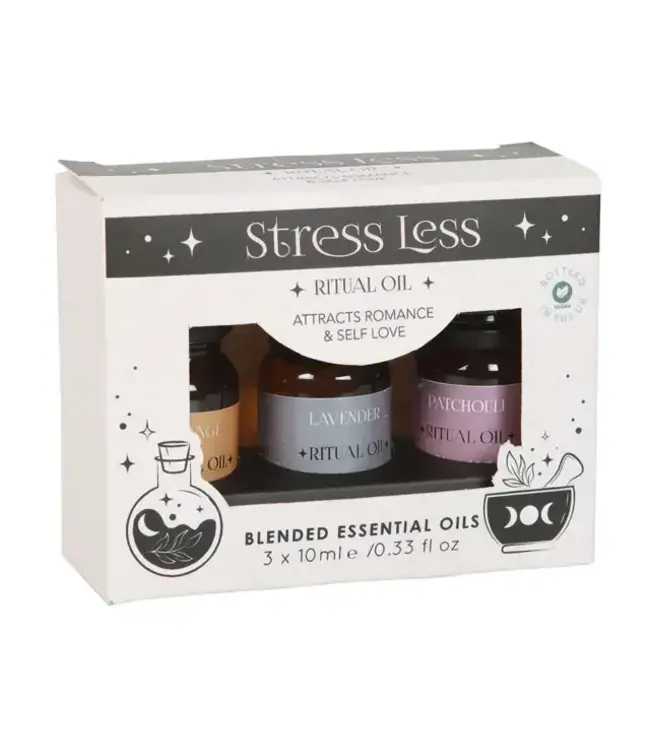 Set of 3 Stress Less Ritual Blended Essential Oils