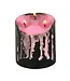Small Pink Vampire Tears Gothic Bleeding Pillar Candle