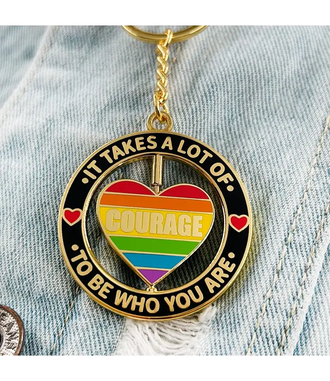 Courage in Your Pocket: The Rotating Pride Keychain!