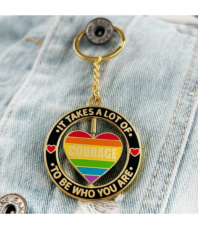 Courage in Your Pocket: The Rotating Pride Keychain!