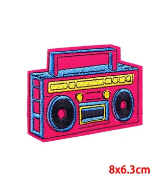 Ziya Blue Pink Boombox Patch