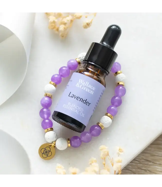 Anti-Anxiety Amethyst Crystal Essential Oil Bracelet