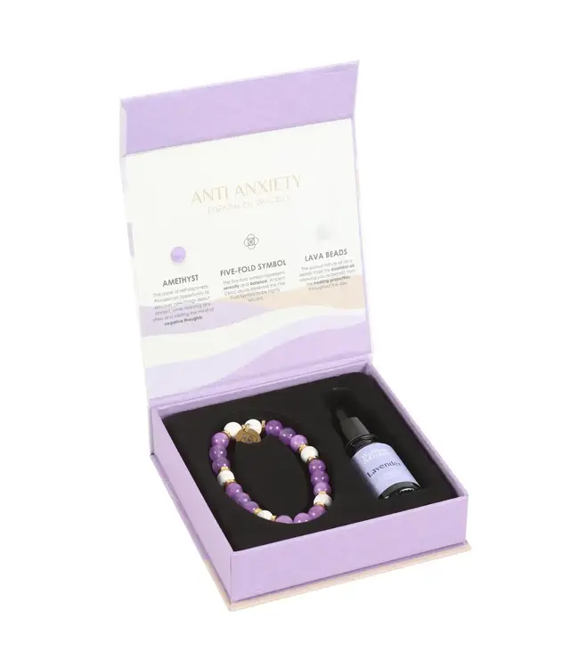 Anti-Anxiety Amethyst Crystal Essential Oil Bracelet