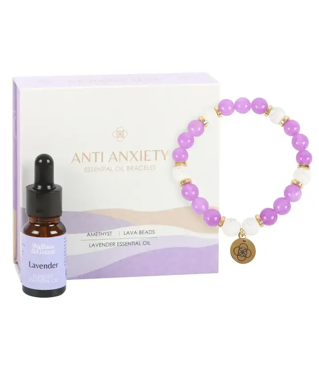 Anti-Anxiety Amethyst Crystal Essential Oil Bracelet