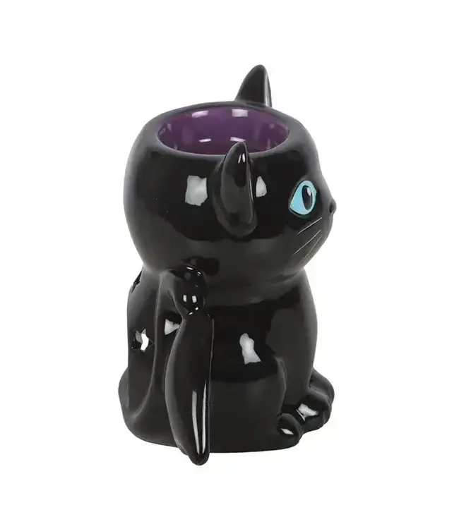 Cute and Creepy Gothic Bat Cat Oil Burner and Wax Warmer