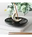 Gold Crescent Moon Ceramic Incense Stick Holder