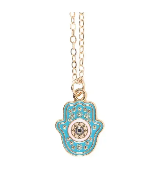 Hand of Hamsa Necklace On Greeting Card