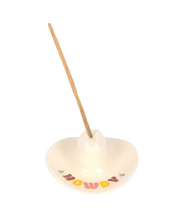 Howdy Cowboy Hat Ceramic Incense Stick Holder