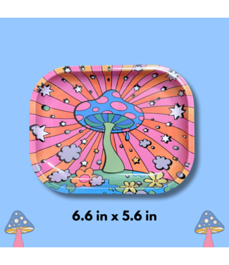 Ziya Blue Mushroom Trip Rolling Tray