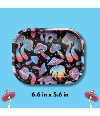 Ziya Blue Trippy Eye Mushroom Rolling Tray