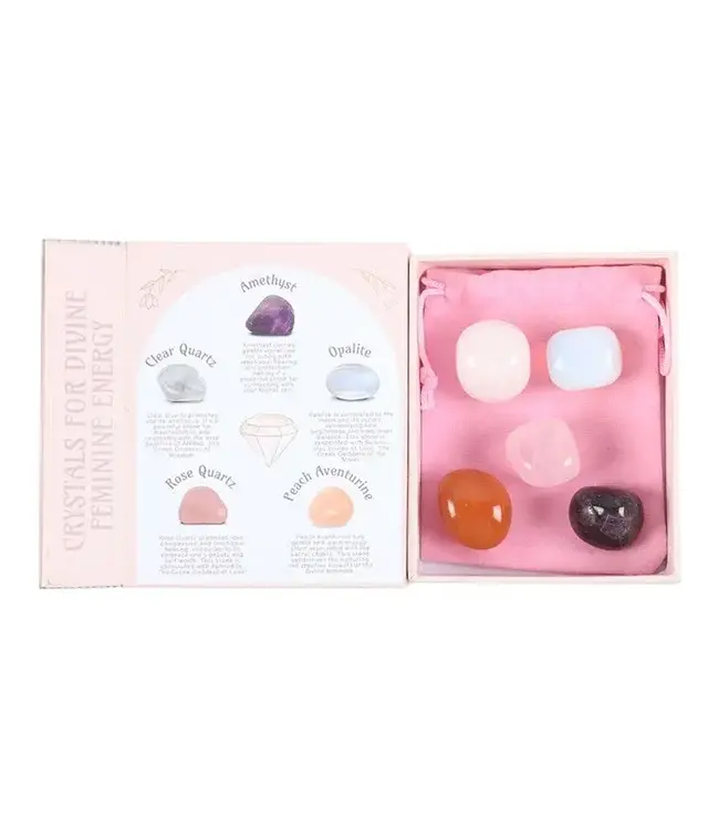 Set of 5 Crystals For Divine Feminine Energy
