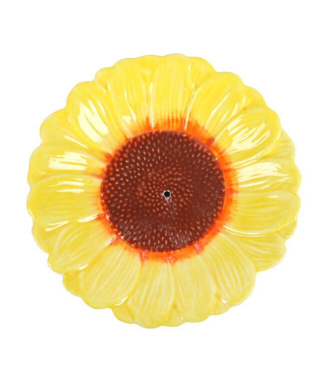 Sunflower Ceramic Incense Stick Holder Plate