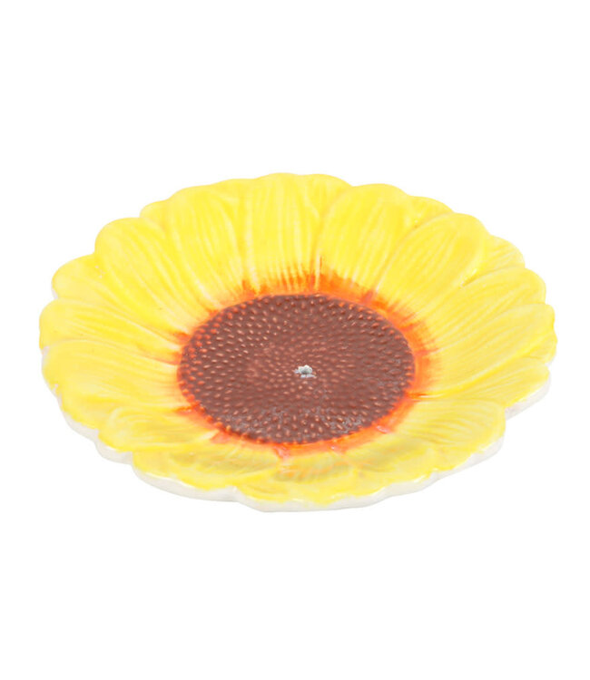 Sunflower Ceramic Incense Stick Holder Plate