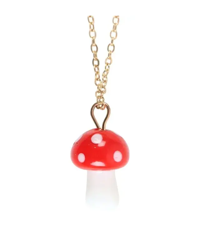 Toadstool Charm Necklace Greeting Card