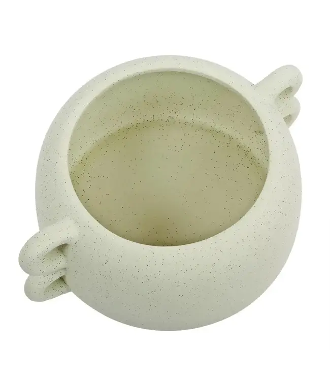 Chic Ceramic Planter with Loop Edges