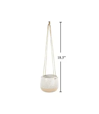 Truu Design Boho Artisanal Hanging Planter