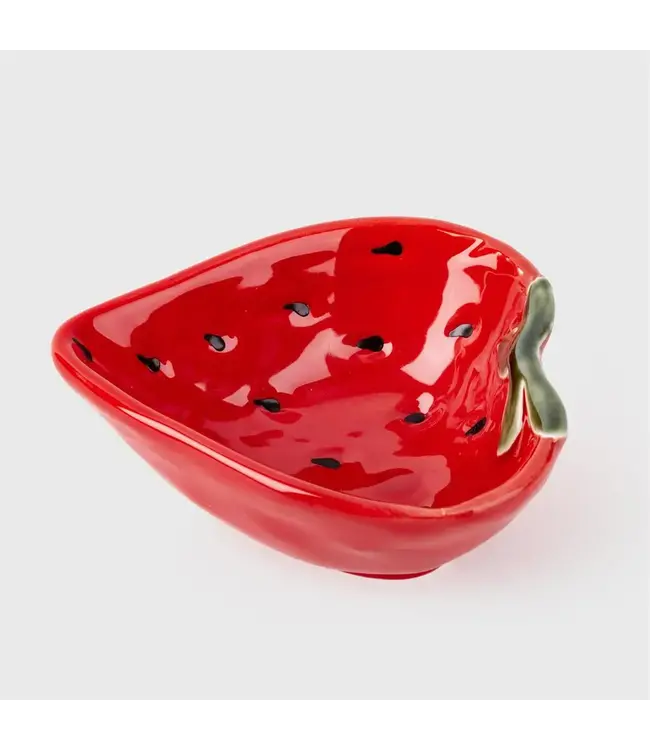 Strawberry Dish, Ceramic
