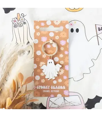 Something Different Spooky Season Groovy Ghost Keyring