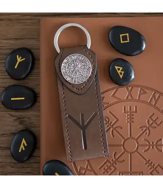 Something Different Protection Viking Rune Faux Leather Keyring