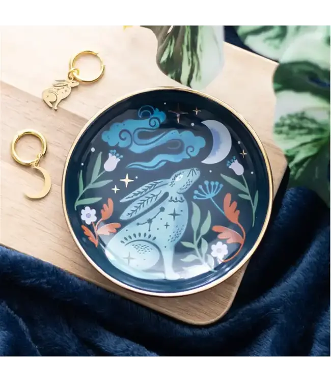 Mystical Midnight Hare Trinket Dish