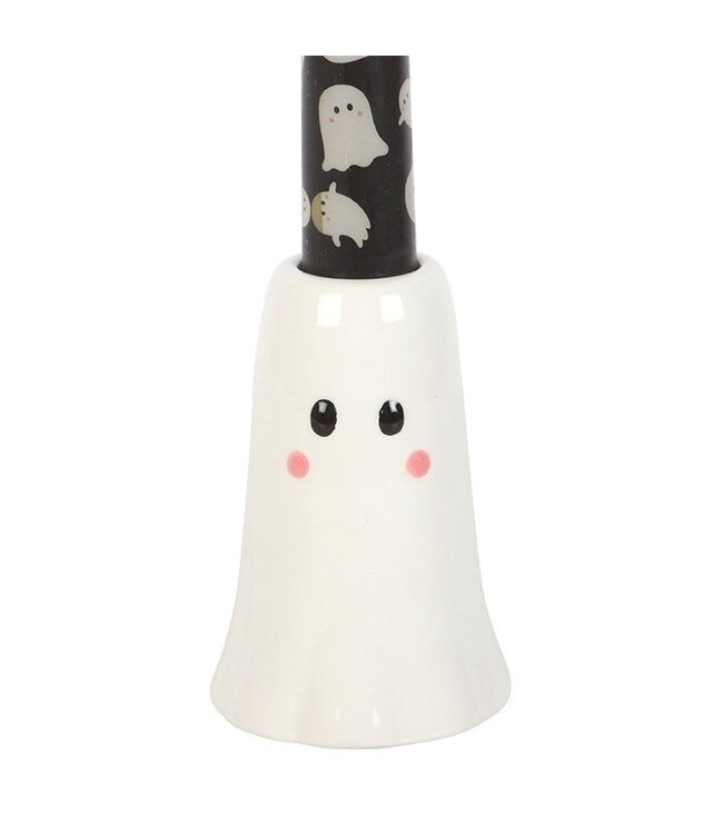 Sweet Ghost Candle Holder W/ Taper Candle
