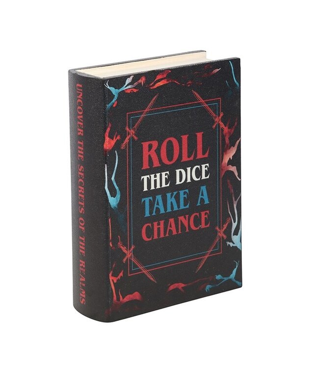Roll The Dice, Take A Chance Book Shaped Storage Box