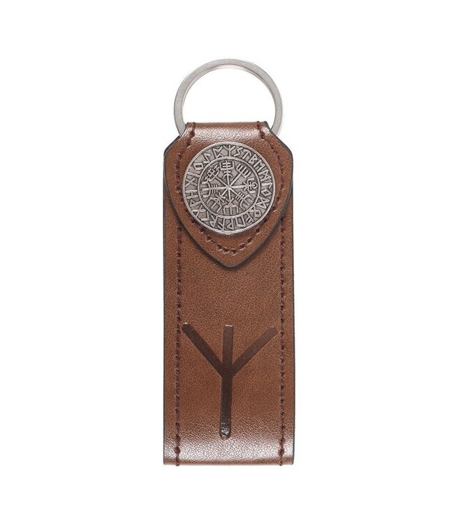 Protection Viking Rune Faux Leather Keyring