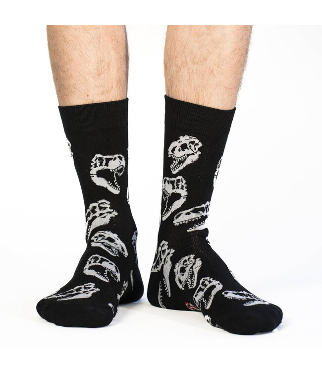 Step Back in Time: Men's Dinosaur Skulls Socks!
