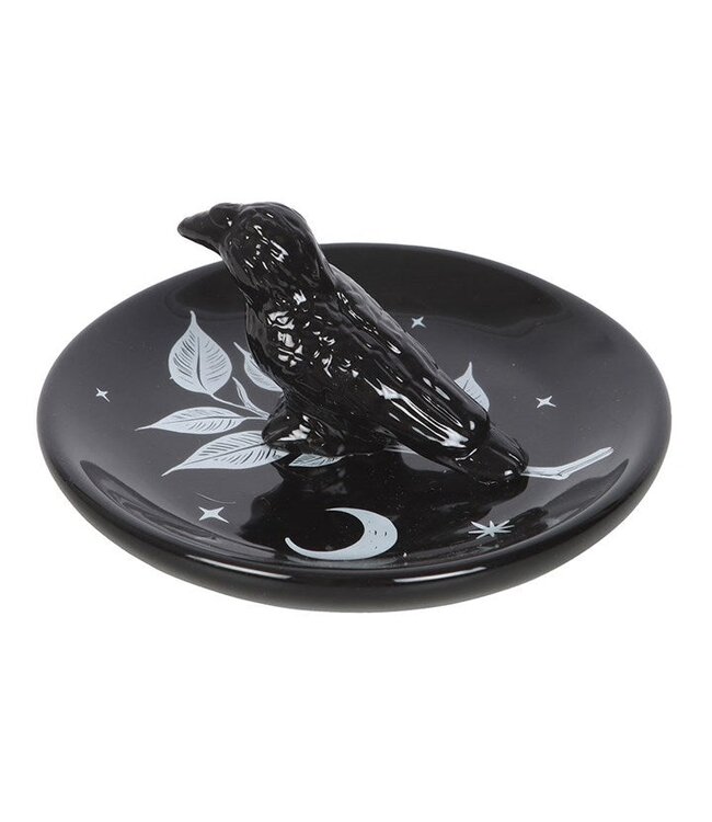 Mystic Raven Gothic Halloween Trinket Dish