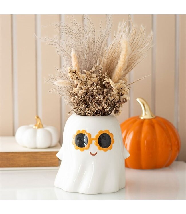 Groovy Ghost Halloween Vase