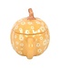 Groovy Floral Pumpkin Shaped Lidded Mug