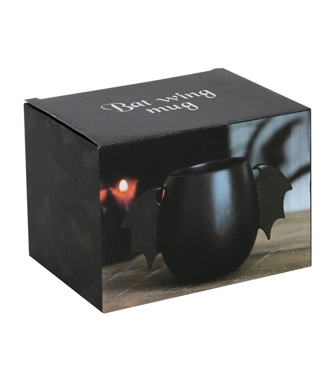 Gothic Bat Wing Rounded Halloween Mug