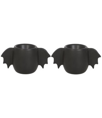 Something Different Gothic Bat Wing Halloween Egg Cup Set