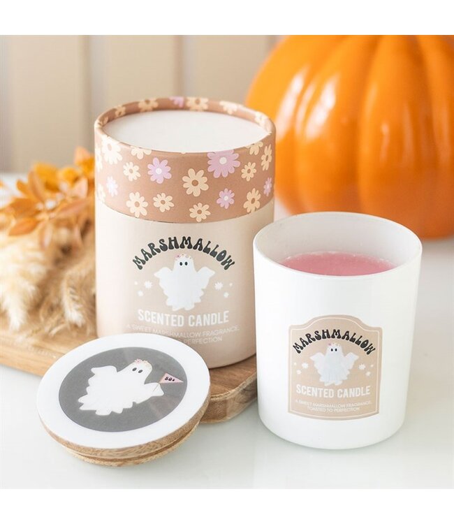 Ghost Toasted Marshmallow Halloween Candle