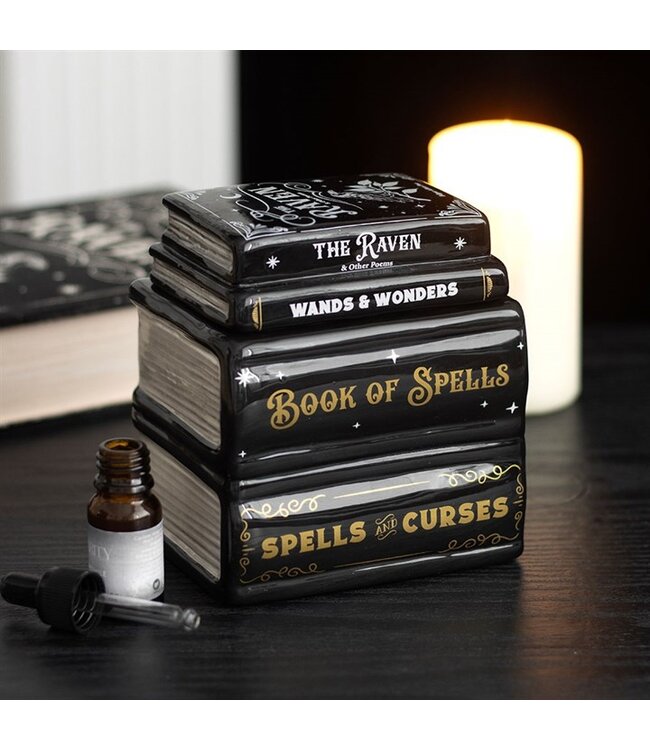 Book of Spells Gothic Halloween Oil Burner and Wax Warmer
