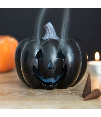 Something Different Black Pumpkin Halloween Incense Cone Holder