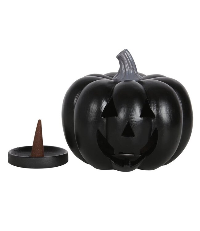 Black Pumpkin Halloween Incense Cone Holder